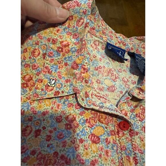 Vintage Winnie The Pooh Embroidered Pink Floral Button up Women’s Shirt Size XL - Picture 4 of 11